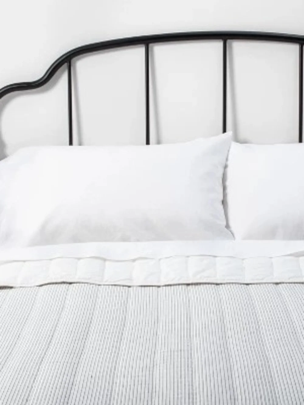 Hearth & Hand with Magnolia King Microstripe Quilt Sour Cream 104x92 Cotton